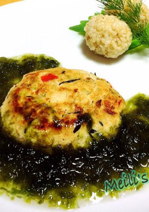 おから豆腐ハンバーグwithあおさソース-レシピのメイン写真