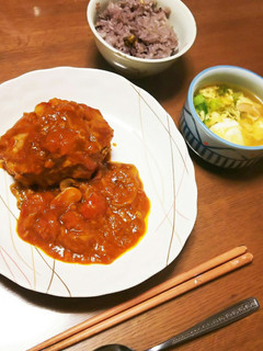 *o*こく旨煮込み豆腐ハンバーグ:*o:-レシピのメイン写真