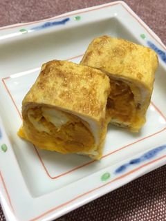 かぼちゃとチーズの卵焼き☆お弁当に!-レシピのメイン写真