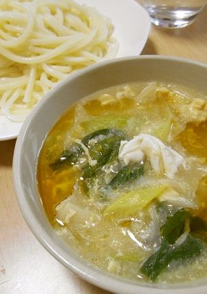 創味シャンタンで長芋のかき玉つけ汁うどん-レシピのメイン写真