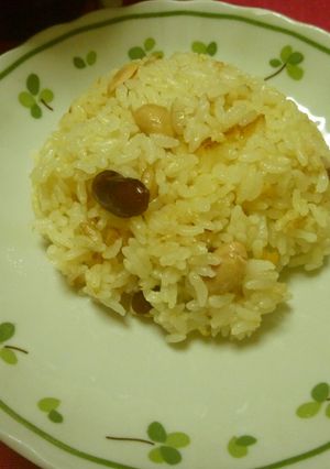 コンソメ風味 かぼちゃだしで炊き込みご飯-レシピのメイン写真