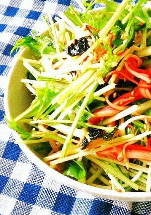 簡単！水菜サラダ韓国風味★-レシピのメイン写真
