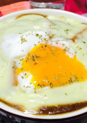 焼きチーズカレー!温玉のせ♪-レシピのメイン写真