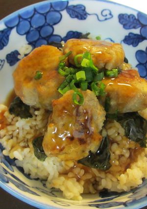 超おススメ♡シーチキン缶と蓮根のつくね丼-レシピのメイン写真
