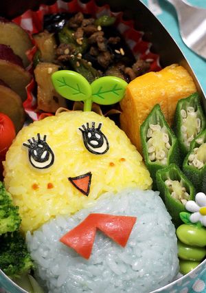 梨汁ブシャー！ふなっしーのキャラ弁-レシピのメイン写真