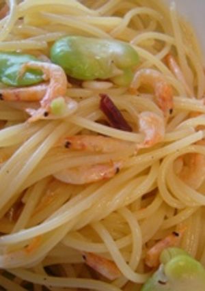 桜えびとそら豆のスパゲティ-レシピのメイン写真