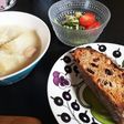 かぶと鶏モモ肉の豆乳スープ