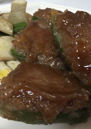 ご飯がススム簡単ピーマンの肉詰め-レシピのメイン写真