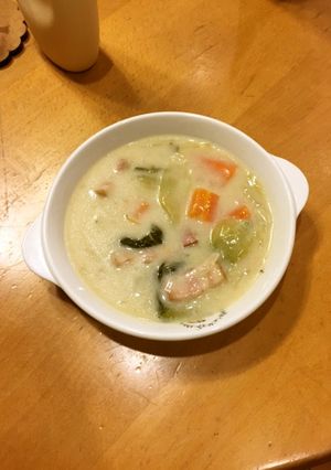 チンゲン菜の簡単ミルクスープ-レシピのメイン写真