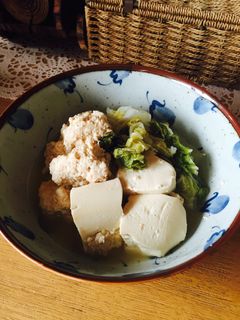 豆腐つくね 白菜 豆腐の煮物-レシピのメイン写真