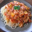とろ~りチーズと春キャベツのトマトパスタ
