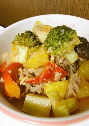 ノンオイル♬豚とパインの甘酢ケチャップ煮-レシピのメイン写真
