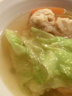 鶏団子とレタスのスープ-レシピのメイン写真