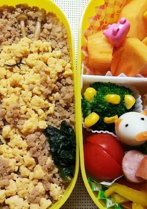 そぼろのキリンさん弁当-レシピのメイン写真