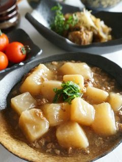 大豆のお肉で、ヘルシー大根のそぼろあん-レシピのメイン写真