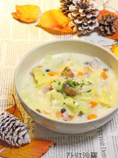 山盛り野菜&ベーコン♪中華風ミルクスープ-レシピのメイン写真
