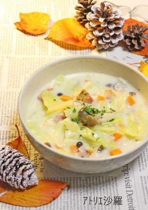 山盛り野菜&ベーコン♪中華風ミルクスープ-レシピのメイン写真