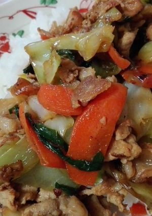 変わり中華炒めのせ丼-レシピのメイン写真