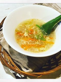 風邪に最強!葱と人参と生姜のかき玉スープ-レシピのメイン写真