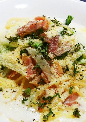 ベーコンと白菜のクリームスパゲッティ-レシピのメイン写真