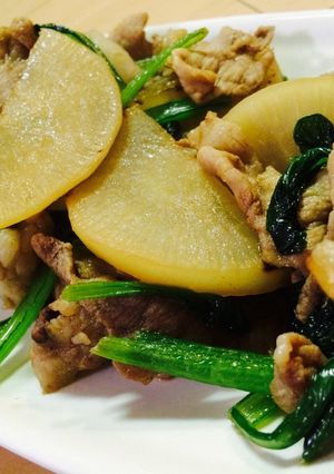 あっさり小松菜大根豚肉炒め*-レシピのメイン写真