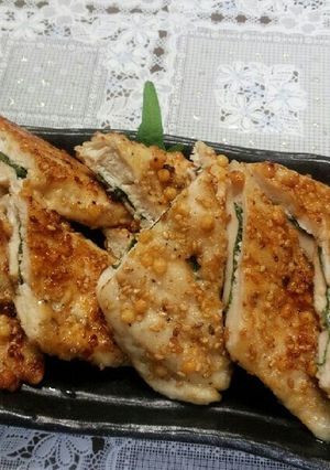海苔佃煮を挟んだささみ焼き-レシピのメイン写真