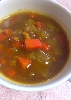 大豆のお肉でヘルシーカレースープ☆彡-レシピのメイン写真