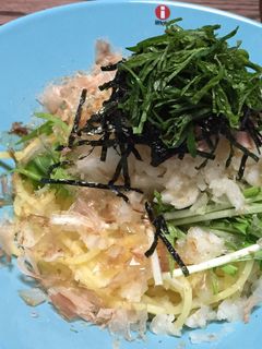 ツナと水菜と鬼おろしの和風パスタ-レシピのメイン写真