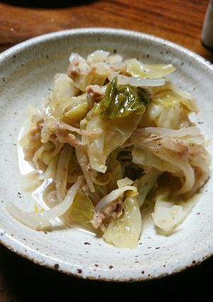 簡単時短♪キャベツとツナのコンソメ煮♡-レシピのメイン写真