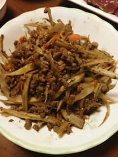 大豆のお肉ミンチできんぴらごぼう-レシピのメイン写真