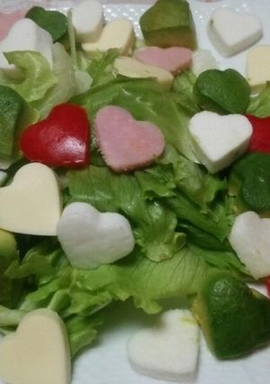 記念日に♪ハートたっぷりのサラダ☆-レシピのメイン写真