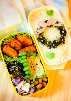 ◎青菜ふりかけでクリスマスチック弁◎-レシピのメイン写真
