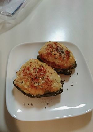 ピーマンの鮭詰め-レシピのメイン写真