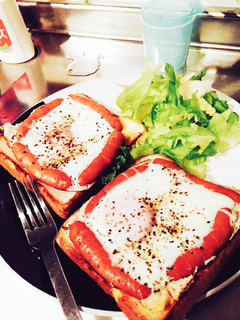 ウインナーの目玉焼きトースト☆-レシピのメイン写真
