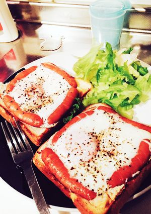 ウインナーの目玉焼きトースト☆-レシピのメイン写真