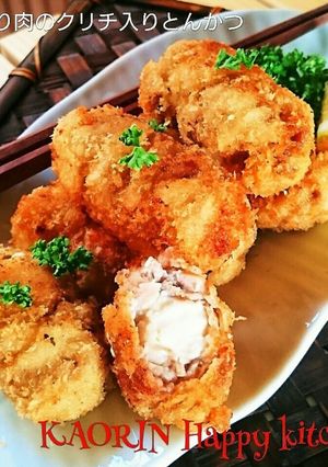 薄切り肉でトロけるクリチ入り豚カツ❤-レシピのメイン写真