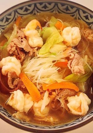 什錦米粉(具沢山台湾風ビーフンスープ)-レシピのメイン写真