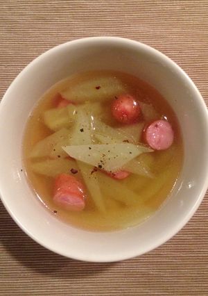 ハヤトウリ！簡単美味しいコンソメスープ-レシピのメイン写真
