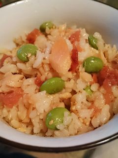 簡単♪鮭ポン☆枝豆☆梅の混ぜご飯♪-レシピのメイン写真
