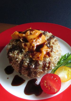 残りご飯でミンチカツランチ風-レシピのメイン写真
