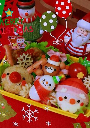 ころころおにぎりXmasキャラ弁♪-レシピのメイン写真