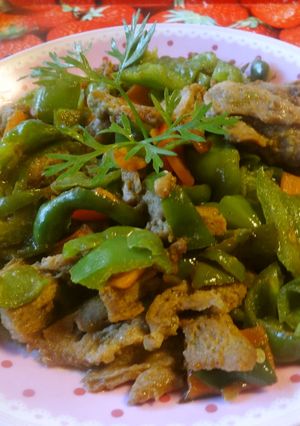 ☆大豆のお肉でヘルシーカレー炒め☆-レシピのメイン写真