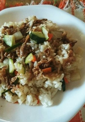 自家製ピクルスと牛肉の混ぜご飯-レシピのメイン写真