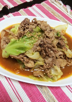 簡単！肉味噌ピリ辛炒め♥-レシピのメイン写真