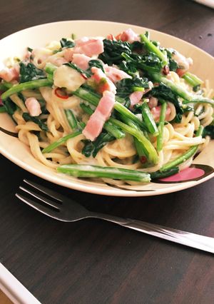 ペペロンチーノ×クリームパスタ-レシピのメイン写真
