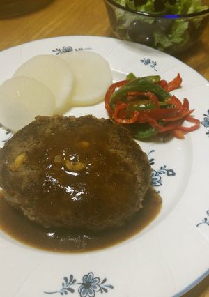 大豆で簡単、カロリー26%オフハンバーグ-レシピのメイン写真
