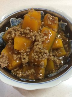 簡単美味しいかぼちゃのそぼろ煮☆-レシピのメイン写真