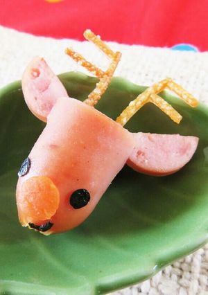 キャラ弁☆パスタでトナカイの角-レシピのメイン写真