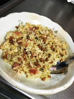 卵無し!オリーブオイルで納豆チャーハン-レシピのメイン写真