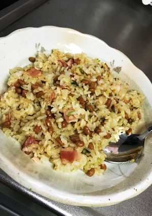 卵無し！オリーブオイルで納豆チャーハン-レシピのメイン写真